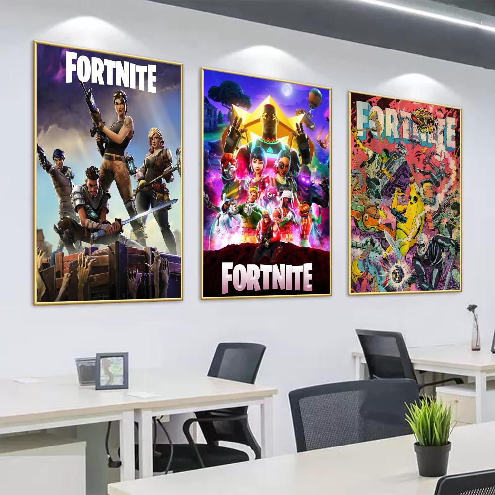 Home Cooking Game - Game F-Fortnite Art Canvas Painting for