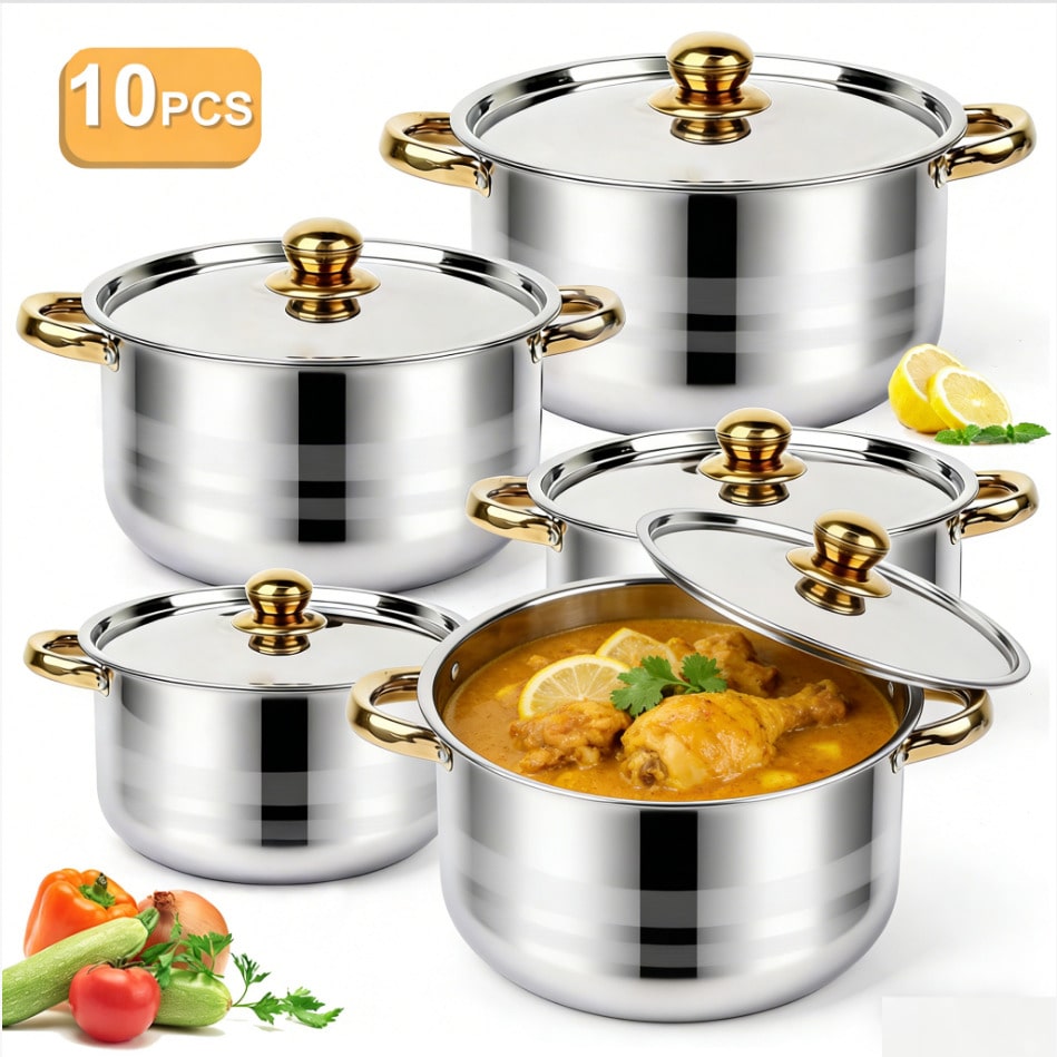 Stainless Steel Pot Set Modern - Home Cooking Utensils review and price