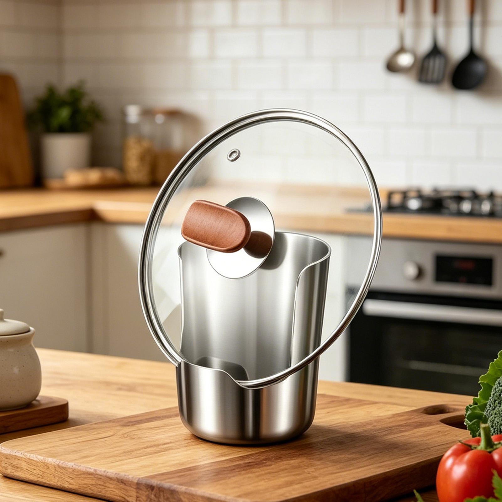 Stainless Steel Pot Lid Holder - Home Cooking Utensils review and price
