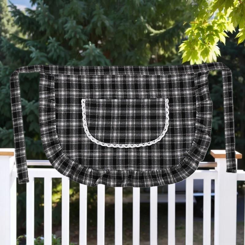 Apron Square Check Half Waist  - Home Cooking Service review and price